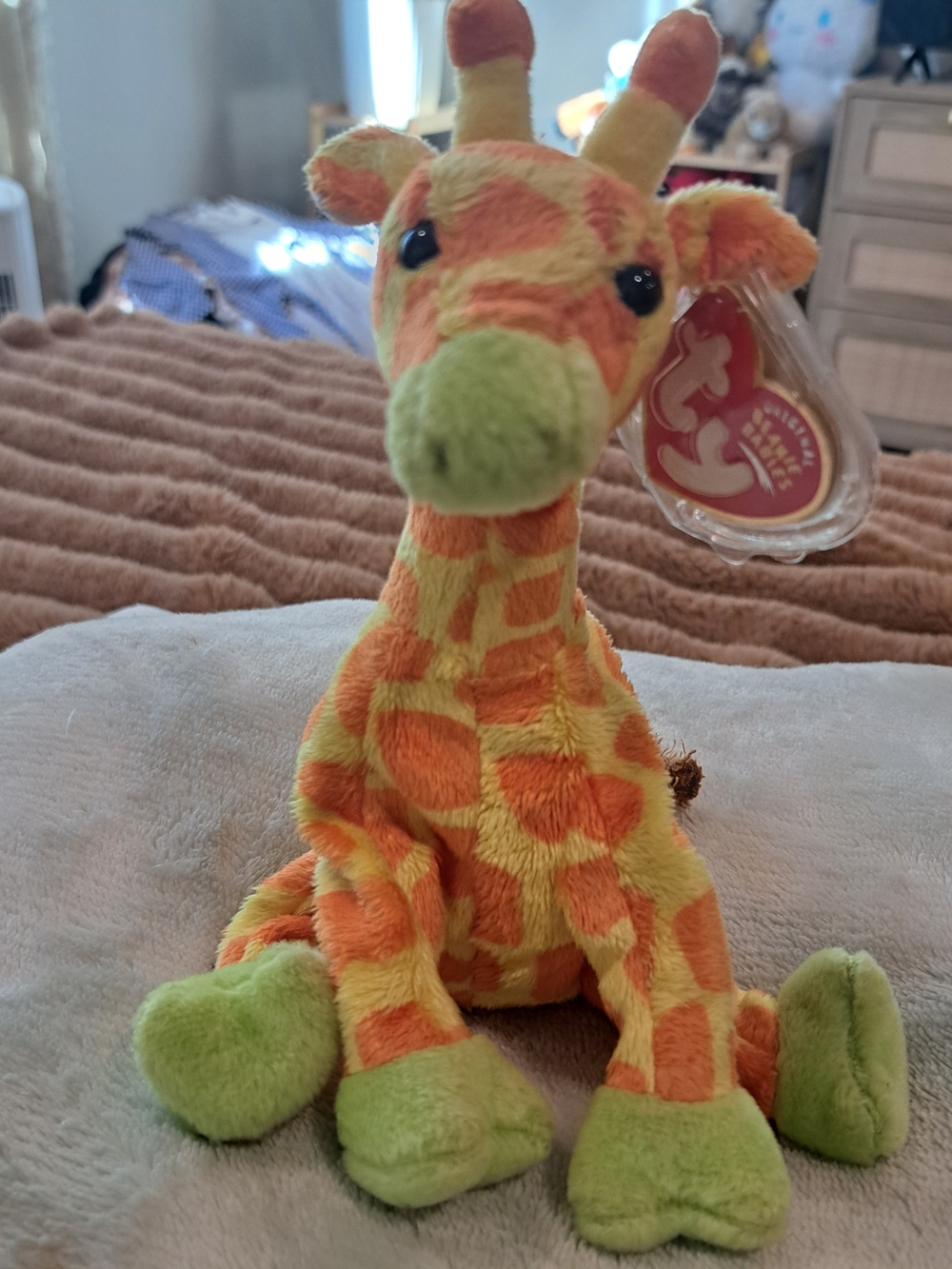 Ty Beanie Babies  - New Giraffiti The Giraffe Festive & Bright Circus 7"